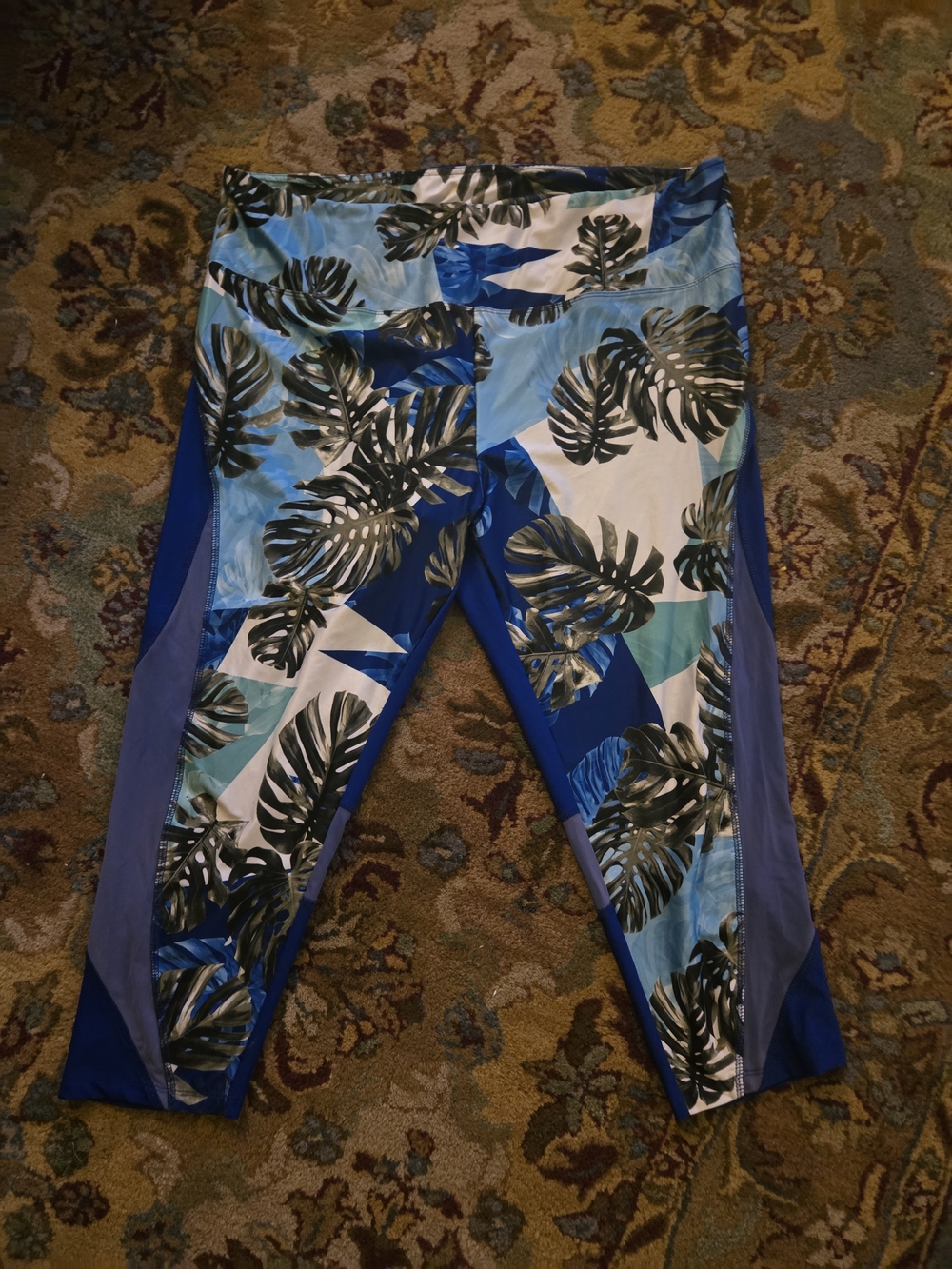 Tropical Leaf Print Leggings